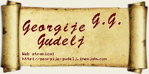 Georgije Gudelj vizit kartica